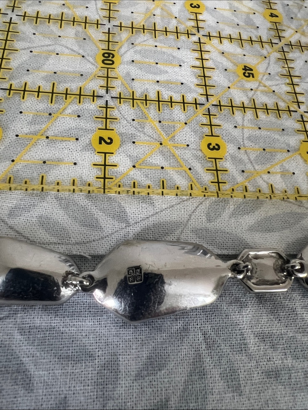Givenchy Silver-Tone Bracelet with Blue Faceted Stones NWT - Picture 2 of 3